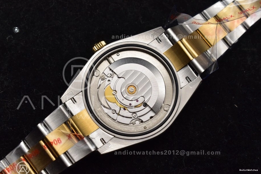 YG 126333 Oyster SS Dial Efficient Edition Steel SS 614 Roman DateJust A 1:1 41 904L YG Green GMF Bracelet on Gray Best 0408